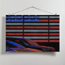 Art Prints of Stars and Stripes reflected