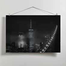 Art Prints of Night cityscape from the Brooklyn Bridge