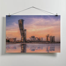 Art Prints of The Capital Gate, known as leaning tower in Abu dhabi, UAE