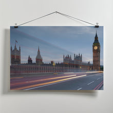 Art Prints of Big Ben with bright trails