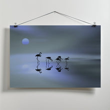 Art Prints of group of flamingos