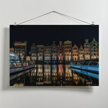 Art Prints of &quot;Dancing Houses&quot; on the Damrak Canal in Amsterdam