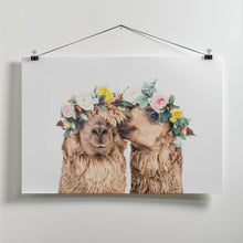 Canvas Art Print Boho Alpacas