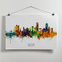 Art Prints of Boston Massachusetts Skyline