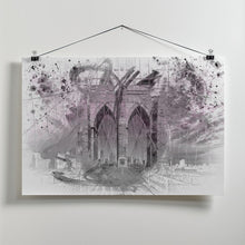 Art Prints of City Art Brooklyn Bridge im Detail | pink