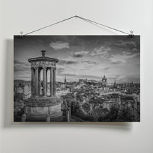 Art Prints of Edinburgh evening mood - Monochrome