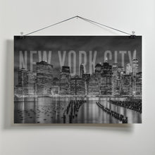 Art Prints of NEW YORK CITY Skyline Monochrome