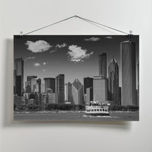 Art Prints of CHICAGO Monochrome Skyline