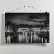 Art Prints of FLORENCE Ponte Vecchio at Night