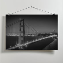 Art Prints of Monochrome Cityscape of Golden Gate Bridge