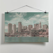 Art Prints of BOSTON Skyline | urban vintage style