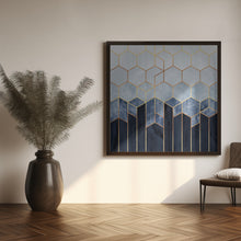 Art Prints of Soft Blue Hexagons