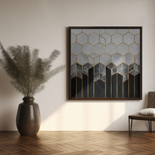 Art Prints of Charcoal Hexagons