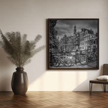 Art Prints of AMSTERDAM Flower Canal black &amp; white