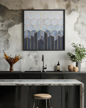 Art Prints of Soft Blue Hexagons