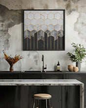 Art Prints of Charcoal Hexagons