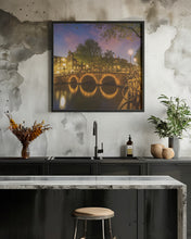 Art Prints of AMSTERDAM Idyllic nightscape from Keizersgracht