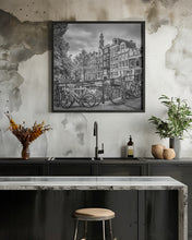 Art Prints of AMSTERDAM Flower Canal black &amp; white