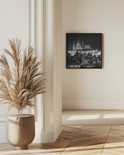 Art Prints of Prague Castle and St. Vitus Cathedral by night - Monochrome