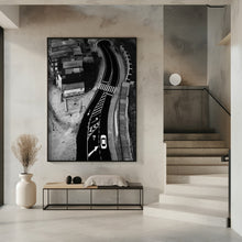 Art Prints of White car on the track