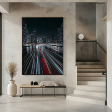 Art Prints of Traffic jam in the Dubai canal