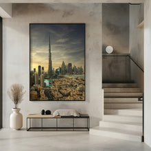 Art Prints of Downtown sunset view