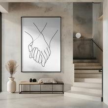 Art Prints of Holding Hands Lines