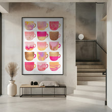 Art Prints of Pretty Pink Coffee Cups