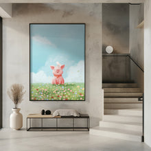 Canvas Art Print Cute Pig