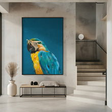 Canvas Art Print Vibrant macaw wearing glasses