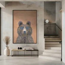 Canvas Art Print Cool Bear Portrait