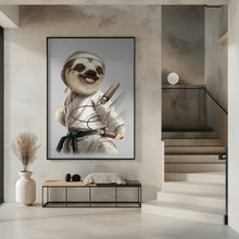 Canvas Art Print karate sloth