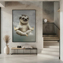 Canvas Art Print sloth meditating