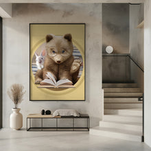 Canvas Art Print bear sharing knowledge