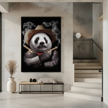 Canvas Art Print panda crossgun