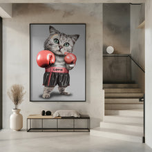 Canvas Art Print boxing cat