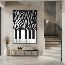 Art Prints of Zebra Piano print black and white