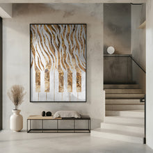 Art Prints of Gold Zebra Piano