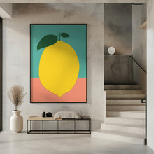 Art Prints of Lemon With Two Leaves