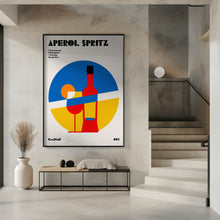 Art Prints of Aperol Spritz Cocktail Bauhaus Art Print