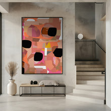 Art Prints of Deep Pink Geometric Shapes 2