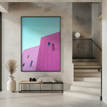 Art Prints of Saguaro Hotel Pink Building Walls