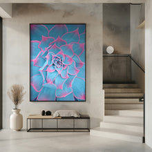 Art Prints of Blue and Pink Succulent