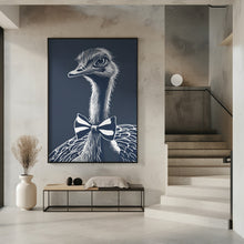 Art Prints of Ostrich with bow tie