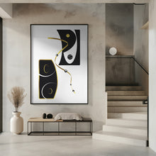 Art Prints of Black &amp; White Abstract No. 2 | gold