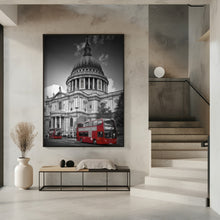 Art Prints of LONDON St. Paul’s Cathedral &amp; Red Bus