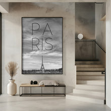 Art Prints of PARIS Eiffel Tower | Text &amp; Skyline