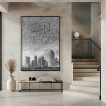 Art Prints of SAN DIEGO Skyline | Text