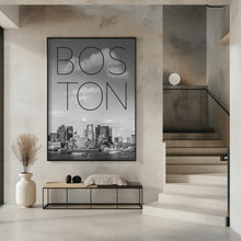 Art Prints of BOSTON Skyline North End &amp; Financial District | Text &amp; Skyline