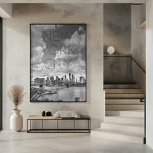 Art Prints of NYC Lower Manhattan &amp; Brooklyn Bridge | Text &amp; Skyline